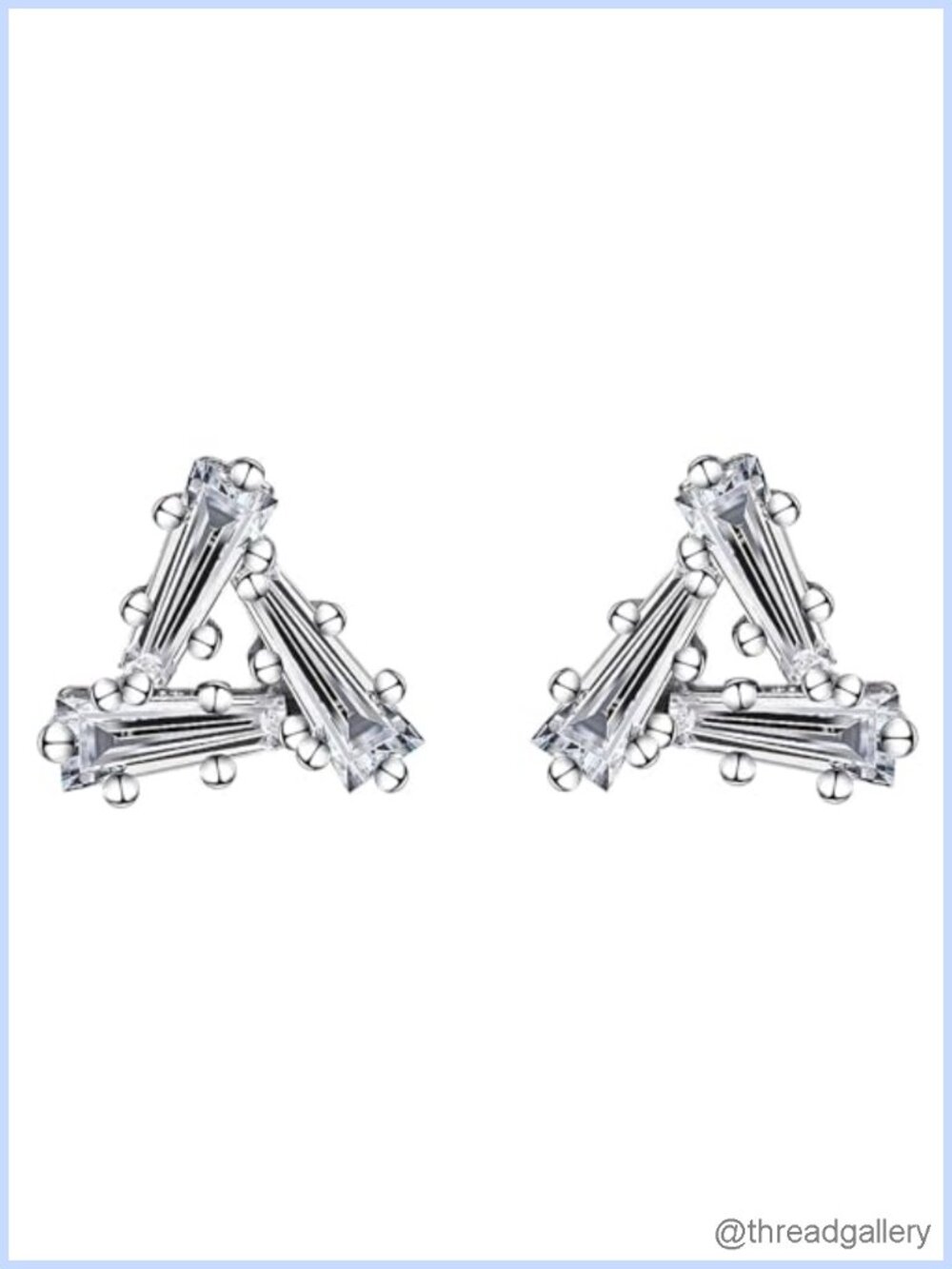 Moissanite Stud Earrings DF/VVS Sterling Silver 18K White Gold Plated